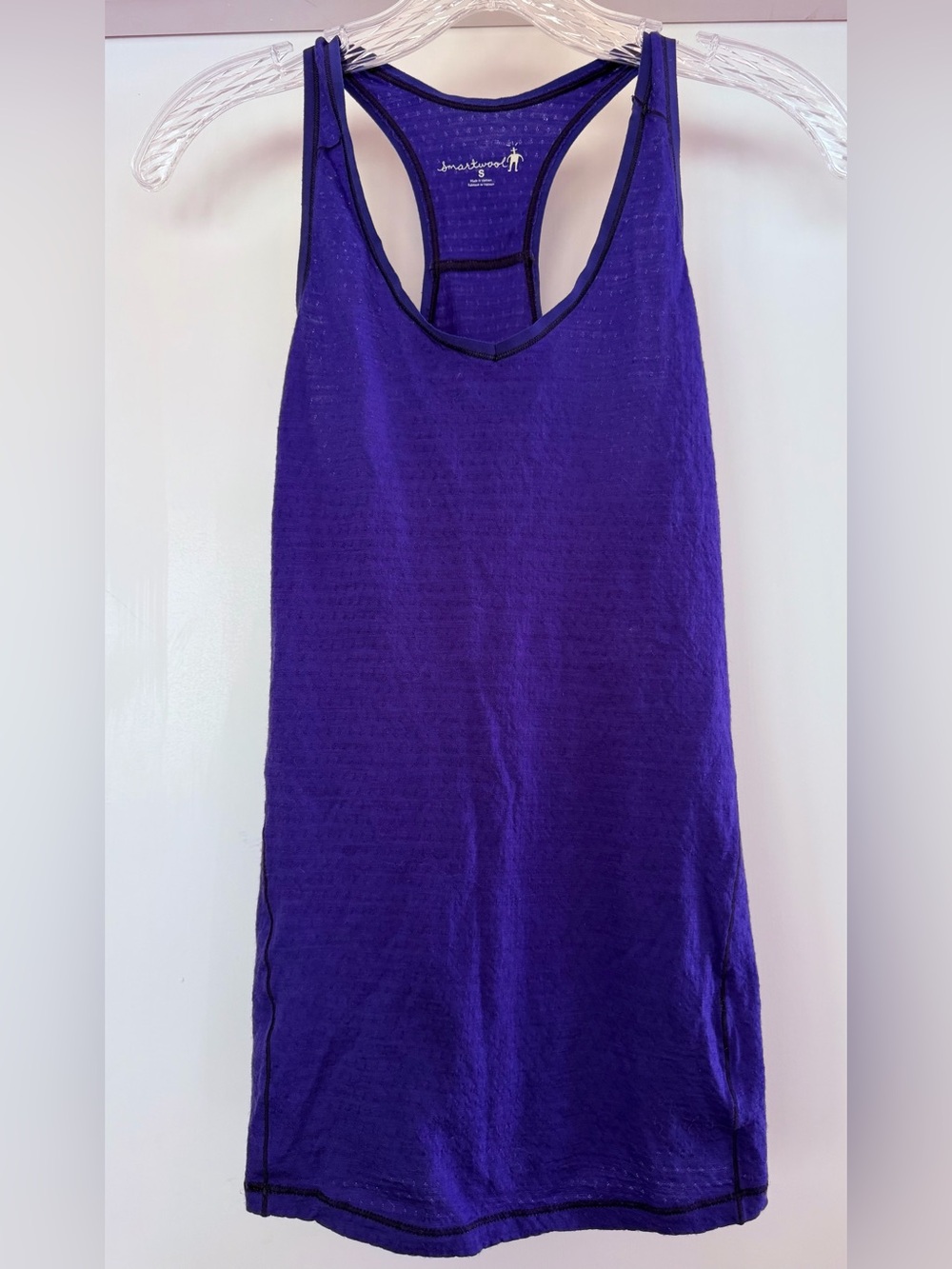 Smartwool Merino Wool Royal Purple Racer Back Tank Base Layer Size Small